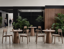 Lifestyle: Circa 70cm walnut table with Andi chairs