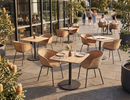 Lifestyle: Roku Cafe Teak Table cafe setting