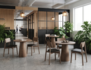 Lifestyle: Circa walnut table in an office setting