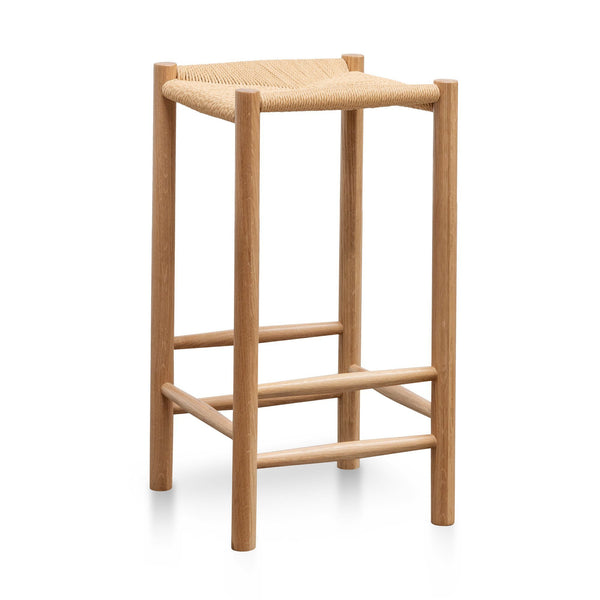 Woven Oak Counter Stool